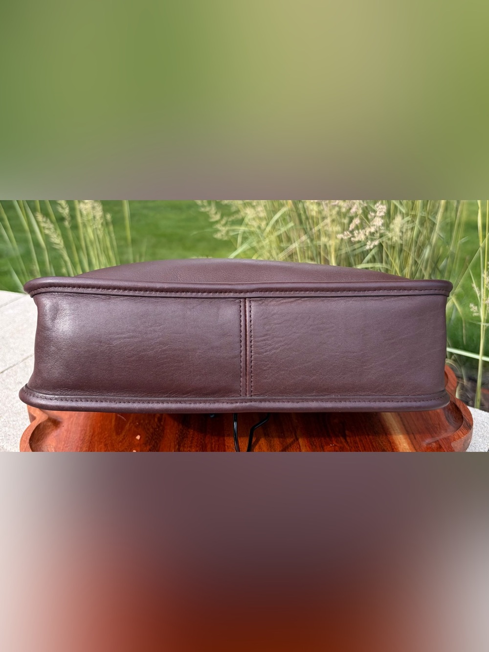 Vintage COACH Andrea Slim Mahogany Leather Hobo Shoulder Bag Rare 9073 - Picture 13 of 17